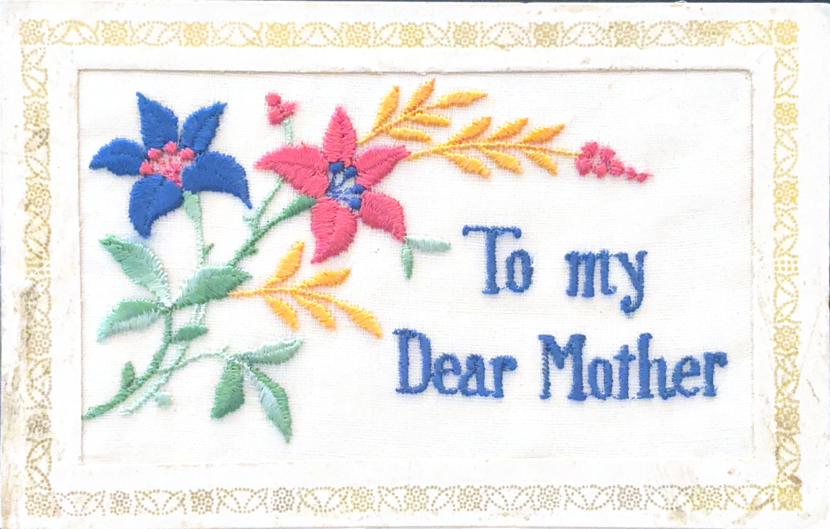 A close up of a card